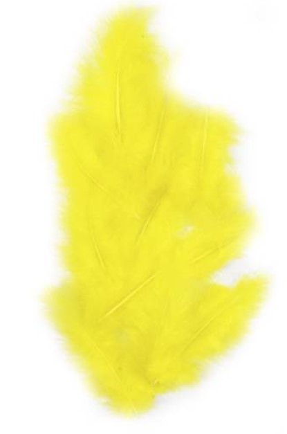 1501-4750 Перья декоративн желтые 10см 30шт/G