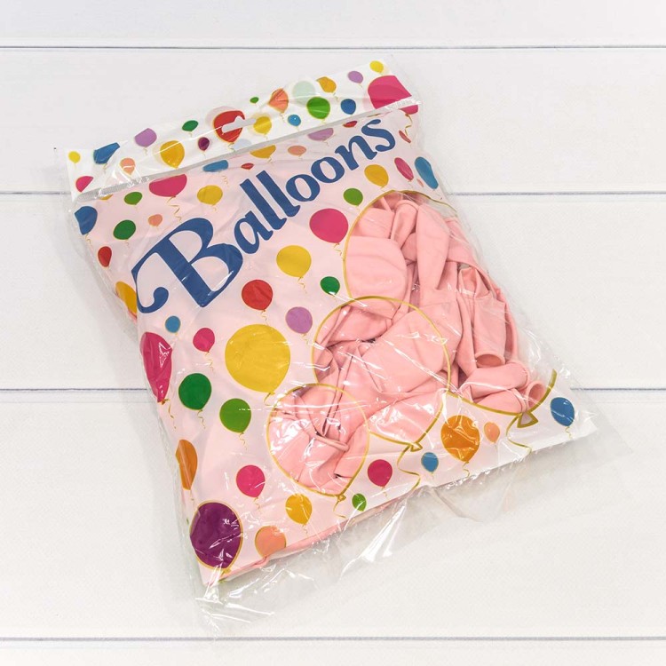 12300/13	Шарики воздушные из латекса "Пастель" 12"/30см (100 шт.) 2,8г Розовый 1/50