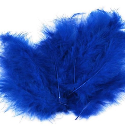 1501-4980 Перья декоративные Синие 10см 30шт/G