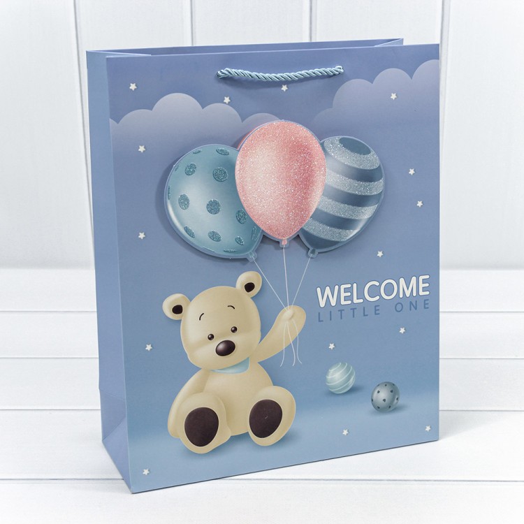 000319A Пакет подарочный с 3D аппликацией "Детский" (микс 319) 30*41,5*12 210г 1/20 1/120