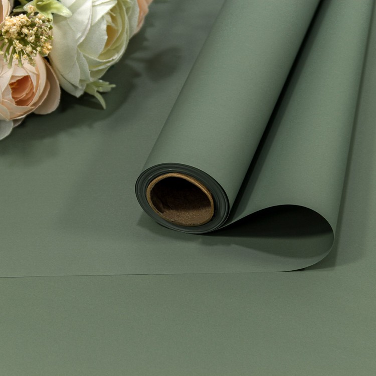 1638/6183 Плёнка 0,58*10м матовая "Корейская" 65мкм Серовато-зелёный 1/30 1638/6183 Плёнка 0,58*10м матовая "Корейская" 65мкм Серовато-зелёный 1/30