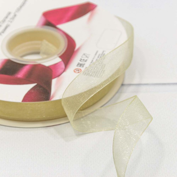 559-15/1002 Лента Органза 1,5см*100ярд Шампань 1/13 1/52 559-15/1002 Лента Органза 1,5см*100ярд Шампань 1/13 1/52