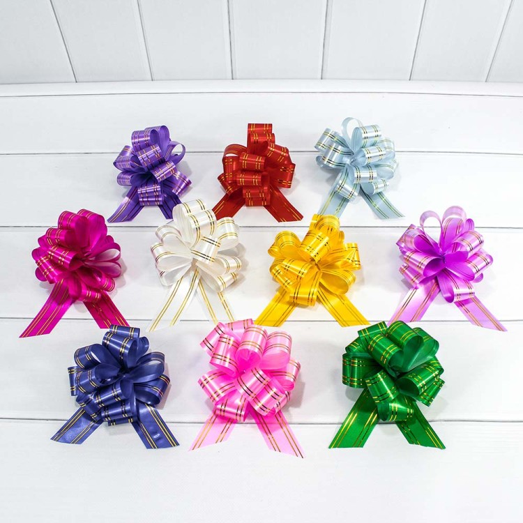 000525-30 Бант-шар 3см с золотой полосой 1/50 1/3000