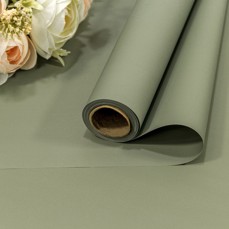 1638/4183 Плёнка 0,58*10м матовая "Корейская" 65мкм Серо-зелёный 1/30 1638/4183 Плёнка 0,58*10м матовая "Корейская" 65мкм Серо-зелёный 1/30