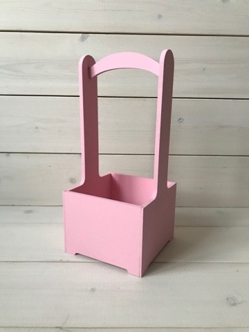 0010451 Ящик для декора 14х14х30 Розовый