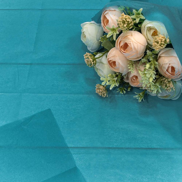 000100/26 Бумага в листах "Тишью" 50*66 (10 шт.) Тёмно-бирюзовый 1/250 000100/26 Бумага в листах "Тишью" 50*66 (10 шт.) Тёмно-бирюзовый 1/250