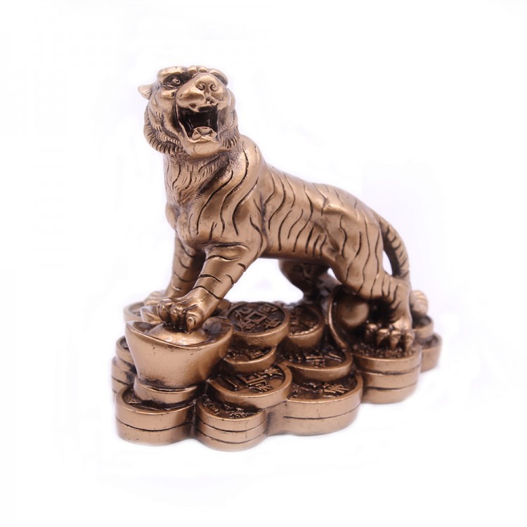 108219 Статуэтка "Тигр на монетах" 10,3х10,6х6,8 см 