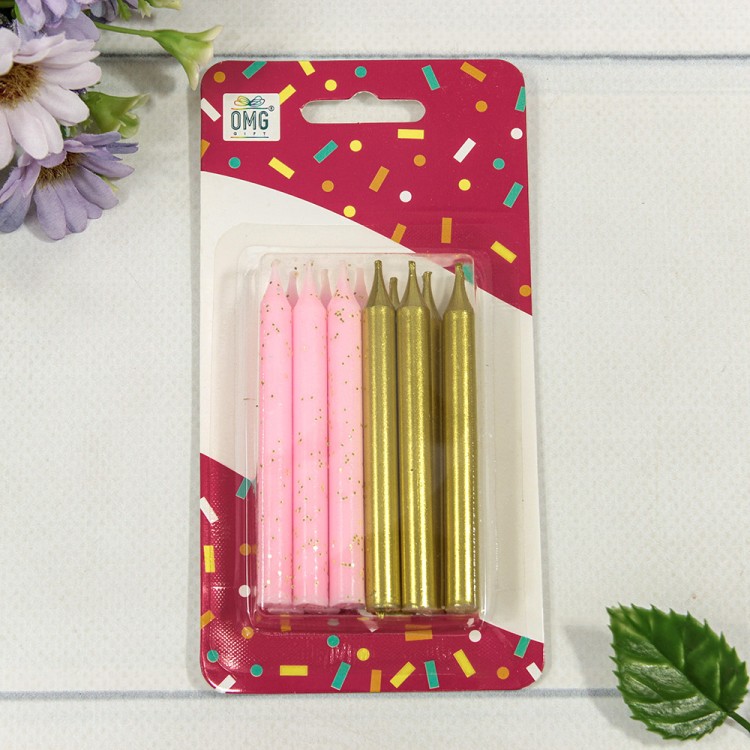 20010-95/13 Свечи для торта набор (12 шт.) 8см (микс 13) 1/12 1/144 20010-95/13 Свечи для торта набор (12 шт.) 8см (микс 13) 1/12 1/144