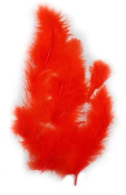 1501-4751 Перья декоративн красные 10см 30шт/G