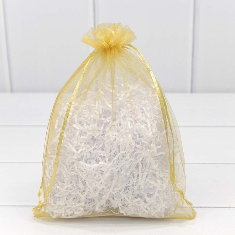 000801-7E Мешочки из органзы 17*23 см Золотой 1/100 1/3000