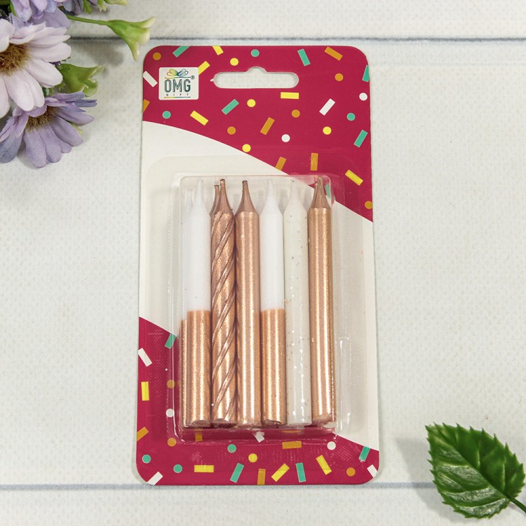 20010-95/17 Свечи для торта набор (12 шт.) 8см (микс 17) 1/12 1/144 20010-95/17 Свечи для торта набор (12 шт.) 8см (микс 17) 1/12 1/144