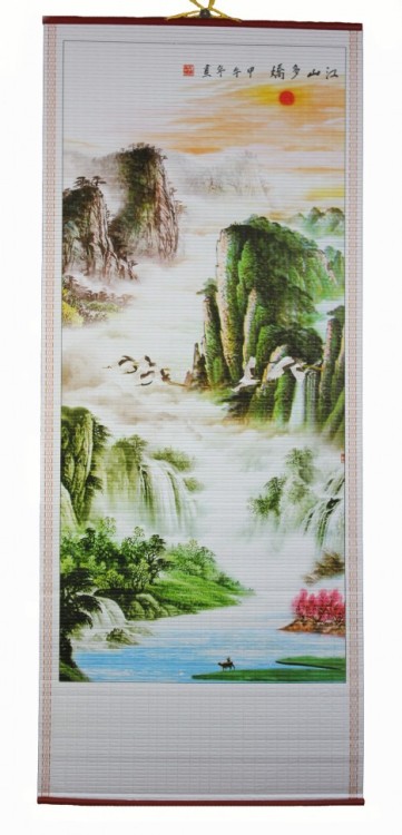 W-612 Бумажное панно с рисунком Водопады 320х840 мм W-612 Бумажное панно с рисунком Водопады 320х840 мм