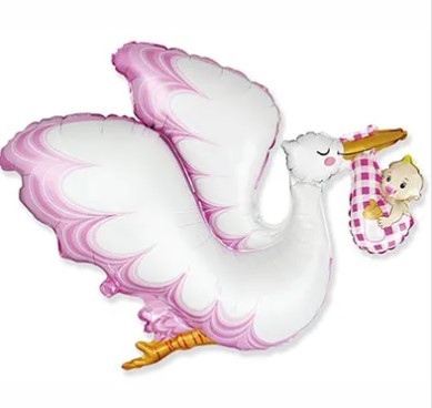 1207-4260 Шар фигура Аист с девочкой 1207-4260 Шар фигура Аист с девочкой