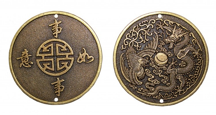 888997-26 Монета "Дракон феникс" d=63 мм 888997-26 Монета "Дракон феникс" d=63 мм