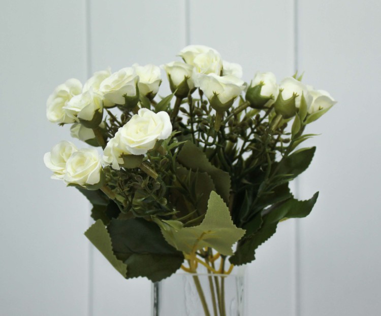 303-10-300/133 Искусственные цветы Розы Белый 30см 1/1