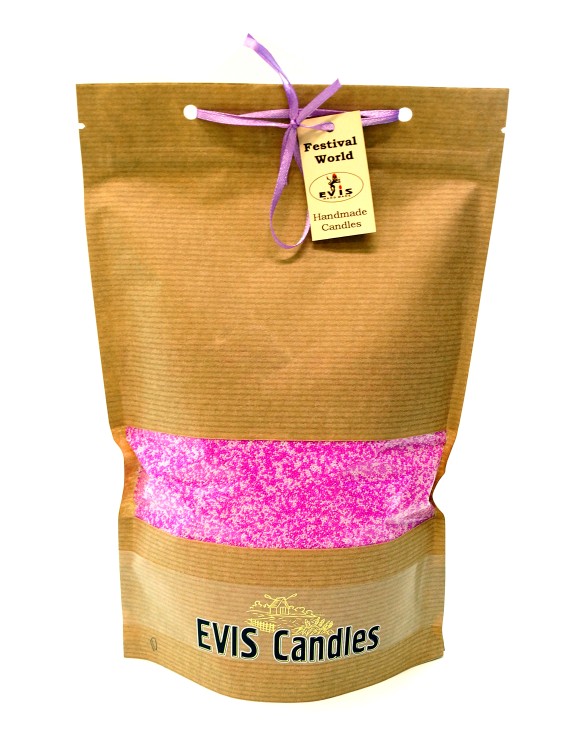 139003950360 Свеча насыпная в гранулах в дой-паке с 12 фитилями, 360гр. барби+белый