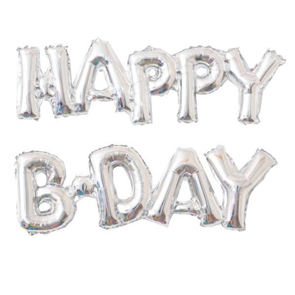 6065393 Y Фигура 89 буквы HAPPY B-DAY SILVER 59см Х 90см 6065393 Y Фигура 89 буквы HAPPY B-DAY SILVER 59см Х 90см