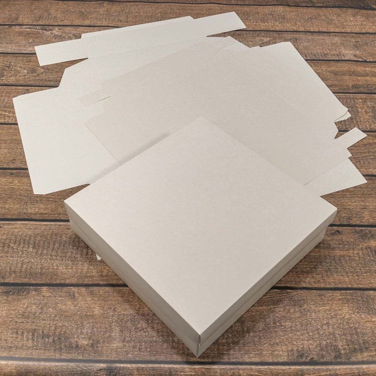 0007544 Коробка Квадратная 25*25*7 сборная Белый 1/20 1/240