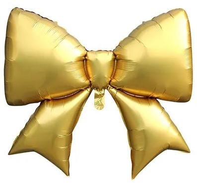 1207-6207 Шар фигура Бант золотой сатин 1207-6207 Шар фигура Бант золотой сатин