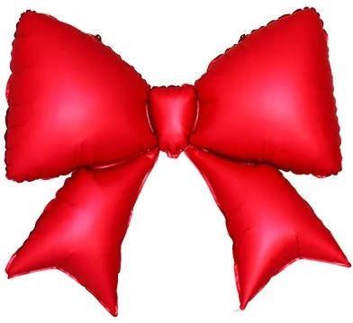 1207-6206 Шар фигура Бант красный сатин 1207-6206 Шар фигура Бант красный сатин