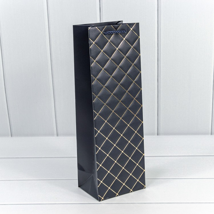 000391M/8 Пакет подарочный "Ромб" Синий 12*36*9 210г 1/20 1/240 