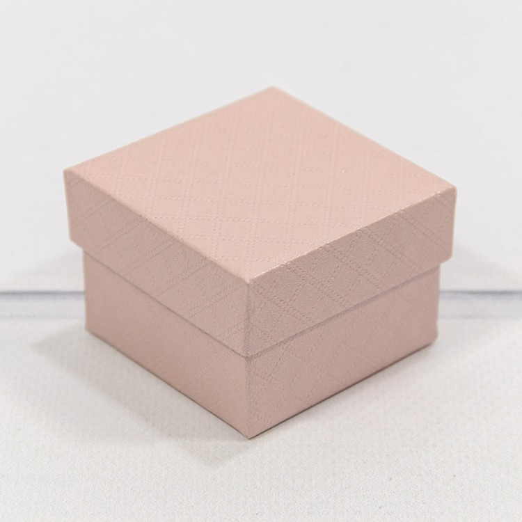 61255/8 Коробка Квадратная 5,5*5,5*3,5 "Ромбики" Светло-розовый 1/24 1/360