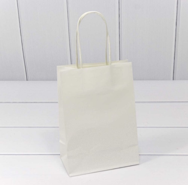 000216G/6 Пакет подарочный Крафт Белый 14*20*8 120г 1/20 1/480