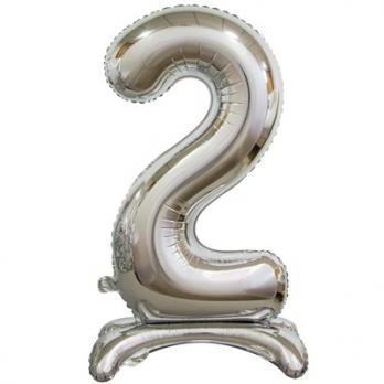 1207-3648 ЦИФРА 2 30" Silver на подставке