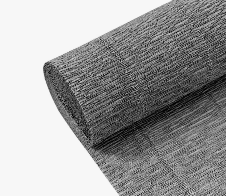 000605 Бумага гофрированная Серый 50*250 180г 1/60