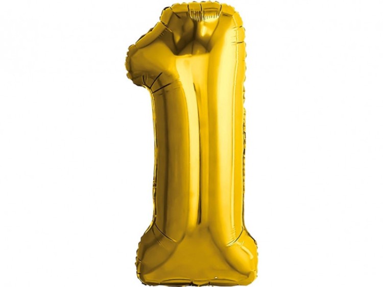 1207-3812 ЦИФРА 1 40" Металлик Gold