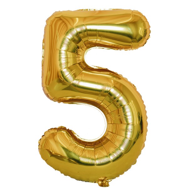 1207-3816 ЦИФРА 5 40" Металлик Gold