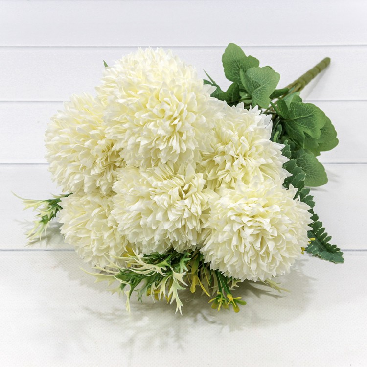 303-08-045/01 Искусственные цветы Хризантема 45 см 8 цветов Белый 1/1 303-08-045/01 Искусственные цветы Хризантема 45 см 8 цветов Белый 1/1