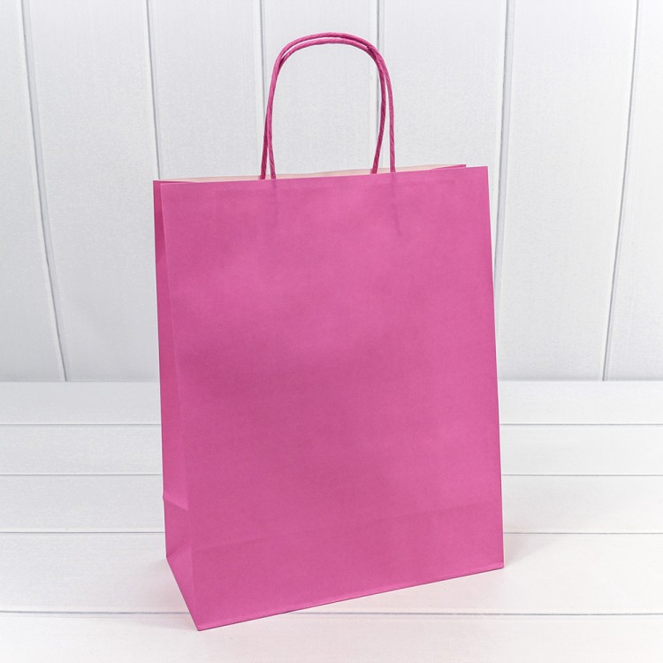 214C/232 Пакет подарочный Крафт Лиловый 26*33*12 120г 1/20 1/120