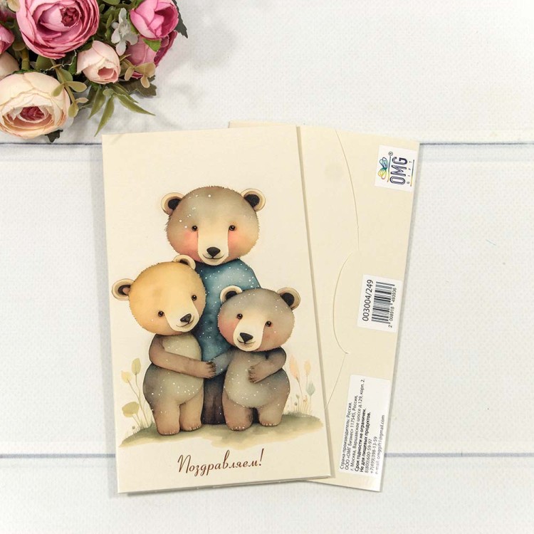 003004/249 Конверт подарочный 16,5*9см 249 1/10 1/250 003004/249 Конверт подарочный 16,5*9см 249 1/10 1/250