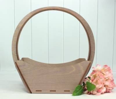0000168 Цветочная корзина 27х13х33 Стареный дуб