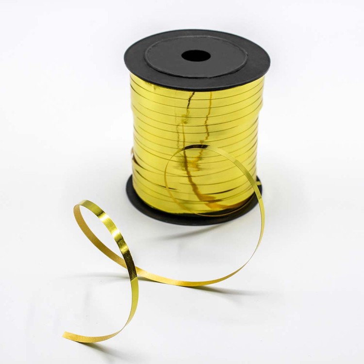 500582-1 Лента Полипропилен (бобина) металлизированная 0,5см*250ярд Золотой 1/5 1/60