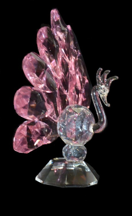 ХН72-1S Хрустальный Павлин (розовый) 12х6,5х12,5 см ХН72-1S Хрустальный Павлин (розовый) 12х6,5х12,5 см