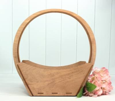 0000166 Цветочная корзина 27х13х33 Кедр