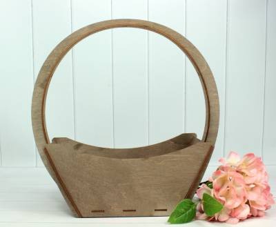 0000171 Цветочная корзина 27х13х33 Античный дуб