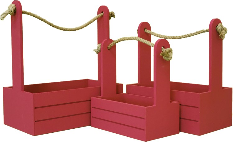 0010215 Ящик для декора Набор 3 в 1 (29*18*33,25*15*30,21*12*23) Бордо