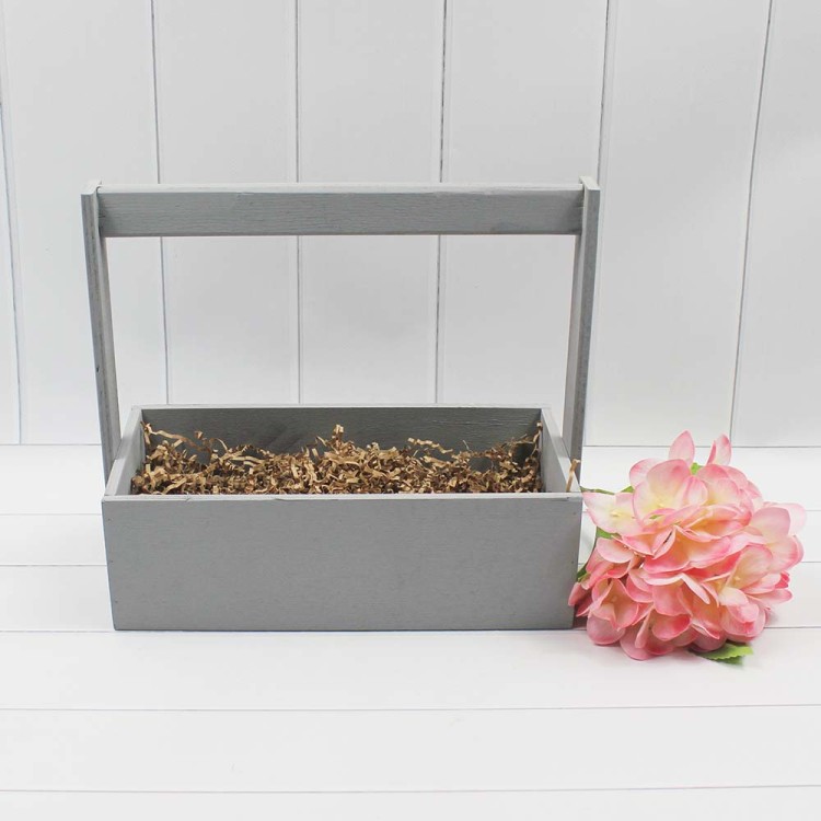 1117724/08 Ящик для декора с Ручкой 25*12*25(8) Серый