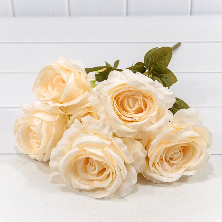 303-07-210/04 Искусственные цветы Розы (7шт) 50 см Шампань 1/1