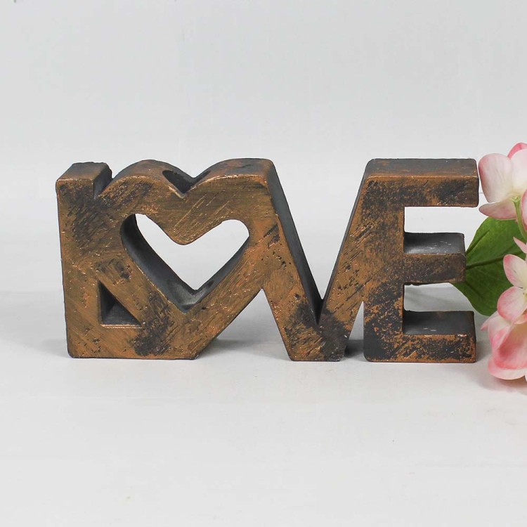 1009250001 LOVE vintage Гипсовая ваза H-93мм D-200мм