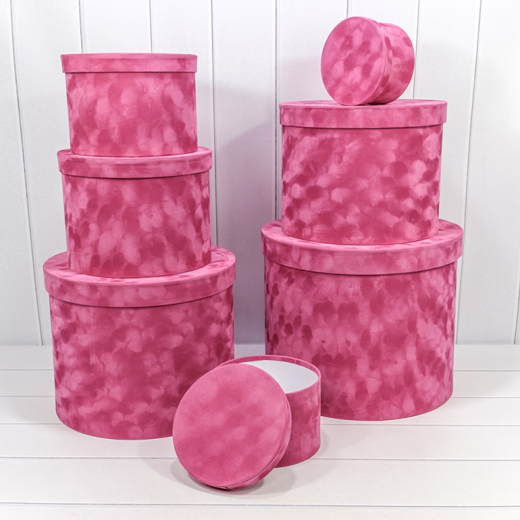 721420/1 Коробки Цилиндр Набор 1/7 40*33 "Бархатный" Лиловый 1/1