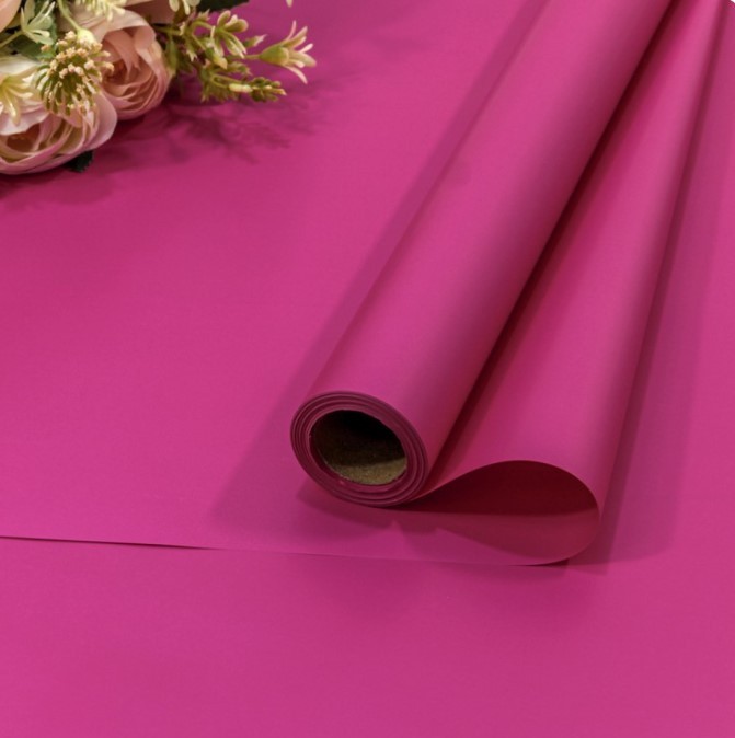 1638/C Плёнка 0,58*10м матовая "Корейская" 65мкм Глубокий розовый 1/30 1638/C Плёнка 0,58*10м матовая "Корейская" 65мкм Глубокий розовый 1/30