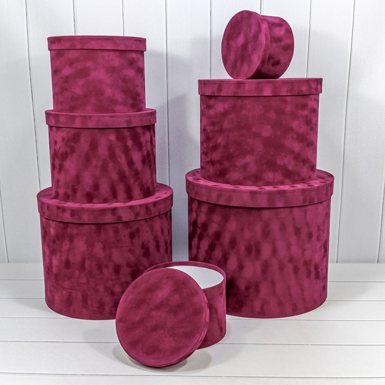 721400/4	Коробки Цилиндр Набор 1/7 42*35 "Бархатный" Пурпурно-фиолетовый 1/1