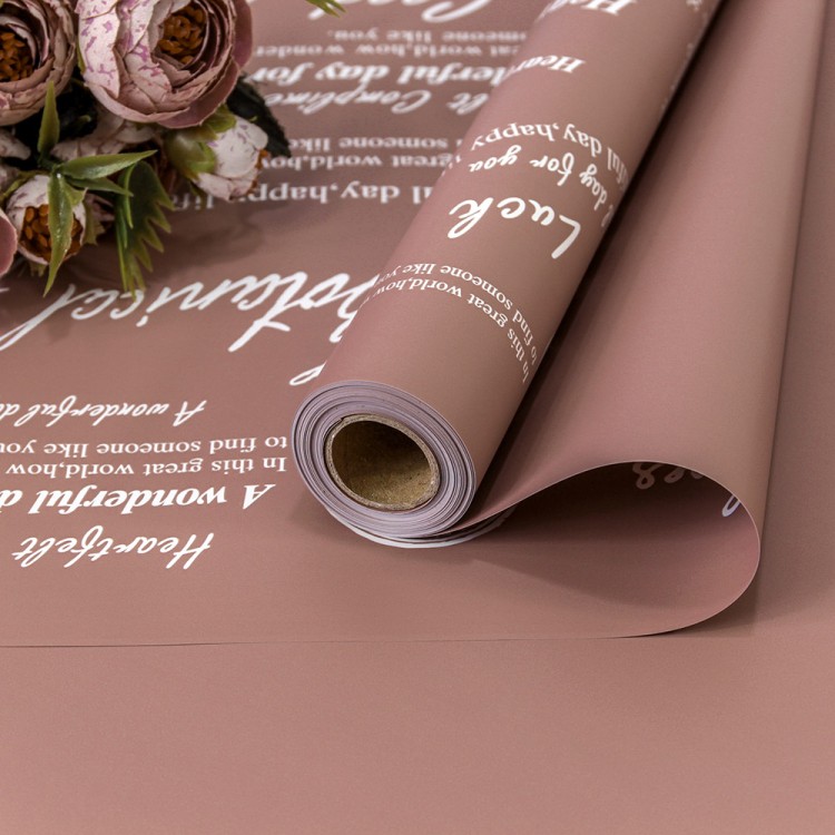 1601/4099 Плёнка 0,58*10м матовая с печатью 65мкм Тёмно-пудровый 1/30 1601/4099 Плёнка 0,58*10м матовая с печатью 65мкм Тёмно-пудровый 1/30