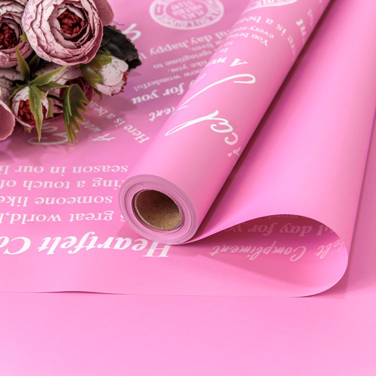 1601/223 Плёнка 0,58*10м матовая с печатью 65мкм Розовый-223 1/30 1601/223 Плёнка 0,58*10м матовая с печатью 65мкм Розовый-223 1/30