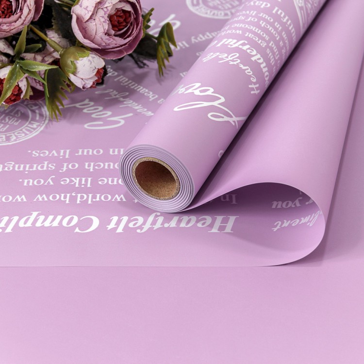 1601/7437 Плёнка 0,58*10м матовая с печатью 65мкм Сиреневый-7437 1/30 1601/7437 Плёнка 0,58*10м матовая с печатью 65мкм Сиреневый-7437 1/30