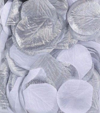 1501-1696 Лепестки Свадебные текстиль сереб 300штА